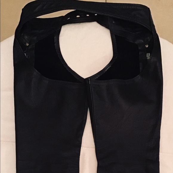 100% HANDMADE LEATHER CHAPS,ANTIQUE, 35 years old. - Picture 4 of 7